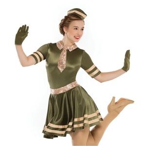 Costume, Halloween, G.I. Jive, army, olive green, size LC, dance